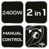 NEO TOOLS Elektromos hősugárzó ventiátorral, 2az1-ben, 2,4kW, manuális, termosztát, 460 m3/h 2 év garanciával 90-070
