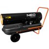 NEO TOOLS Gázolajos hőlégbefúvó, 50kW, 50l, fogyasztás: 4.7l / h, teljesítmény: 1100 m3 / h, kerekekkel 2 év garanciával 90-082
