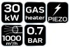 NEO TOOLS Gázos hőlégbefúvó, propán, 30kW 2 év garanciával 90-084