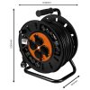 NEO TOOLS Kábeldob, hosszabbító, 20m/3x1,5mm2 réz kábel, 230V, IP20, hőkioldó, műanyag dob, fém keret  90-170