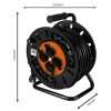NEO TOOLS Kábeldob, hosszabbító, 30m/3x2,5mm2 réz kábel, 230V, IP20, hőkioldó, műanyag dob, fém keret  90-173