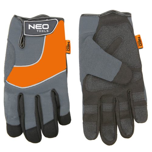 NEO TOOLS Munkakesztyű, műbőr, PVC elemek, 2121X, 10" 97-605