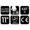 NEO TOOLS Munkakesztyű, AquaWinter, hőszigetelt, vízálló, dupla latex bevonatú poliészter, 11 97-614-11