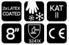 NEO TOOLS Munkakesztyű, AquaWinter, hőszigetelt, vízálló, dupla latex bevonatú poliészter, 8 97-614-8