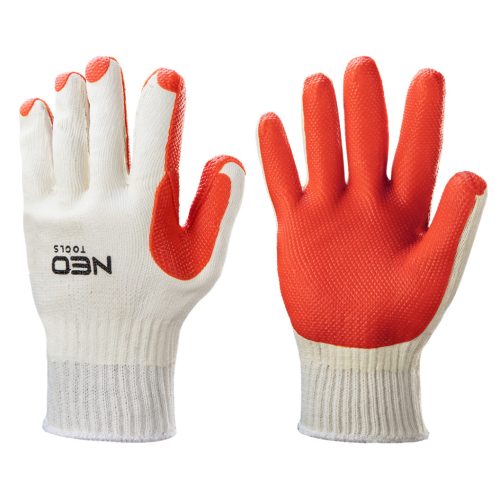 NEO TOOLS Munkakesztyű latexbevonatú kötött pamut, 4132X, 10" 97-615