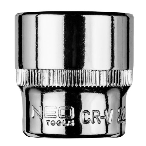 NEO TOOLS Dugókulcs 22mm, 3/8", hatlapú 25 év garanciával 08-182