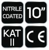 NEO TOOLS Munkakesztyű, nitril bevonatú poliészter, 4111X, 10" 97-631-10