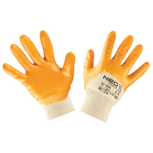 NEO TOOLS Munkakesztyű, nitril bevonatú poliészter, 4111X, 8" 97-631-8
