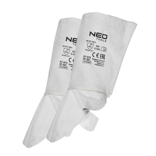 NEO TOOLS Hegesztő lábszárvédő, bőr, 2A1, tépőzáras 97-673