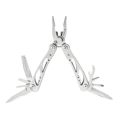 TOPEX Multifunkciós szerszám, 9 funkció, silver, súly 222 g, nyitva/összecsukva: 165mm/105mm 98Z058