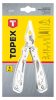 TOPEX Multifunkciós szerszám, 9 funkció, silver, súly 222 g, nyitva/összecsukva: 165mm/105mm 98Z058