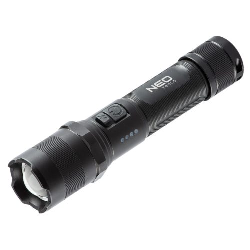 NEO TOOLS Zseblámpa tölthető, USB, 1000lum, OSRAM P9 LED, 10W 99-035