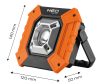 NEO TOOLS Reflektor, talpas, elemes 3xAA, COB LED 750lum, powerbank funkció, 10W 99-038