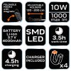 NEO TOOLS Akkus műhely-vizsgálólámpa motortérbe, tölthető, SMD LED, 1000lum, 10W 99-048
