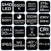 NEO TOOLS Reflektor 230V/100W, 8000lum, SMD led 2 év garanciával 99-054