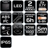 NEO TOOLS Napelemes fali reflektor 3 részes, LED, mozgásérzékelő, 1000 lum, 10W 99-089