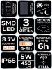 NEO TOOLS Napelemes fali reflektor távirányítóval, mozgásérzékelő, SMD LED 450 lum 99-090