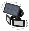NEO TOOLS Napelemes fali dupla reflektor SMD LED 450lum 99-092