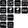 NEO TOOLS Fejlámpák kínálódobozban, tölthető, 500 lum fényerő, COB led, Rendelési egység: 12db 99-115