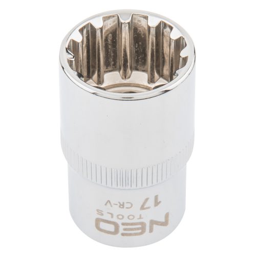 NEO TOOLS Dugókulcs 17mm, 1/2", SPLINE 25 év garanciával 08-589