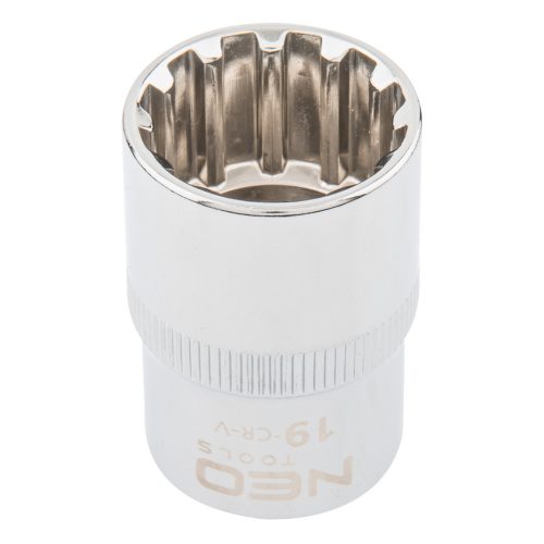 NEO TOOLS Dugókulcs 19mm, 1/2", SPLINE 25 év garanciával 08-591