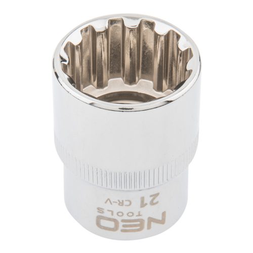 NEO TOOLS Dugókulcs 21mm, 1/2", SPLINE 25 év garanciával 08-593
