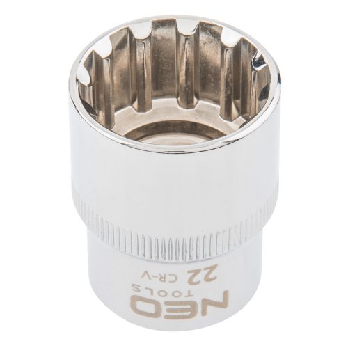 NEO TOOLS Dugókulcs 22mm, 1/2", SPLINE 25 év garanciával 08-594
